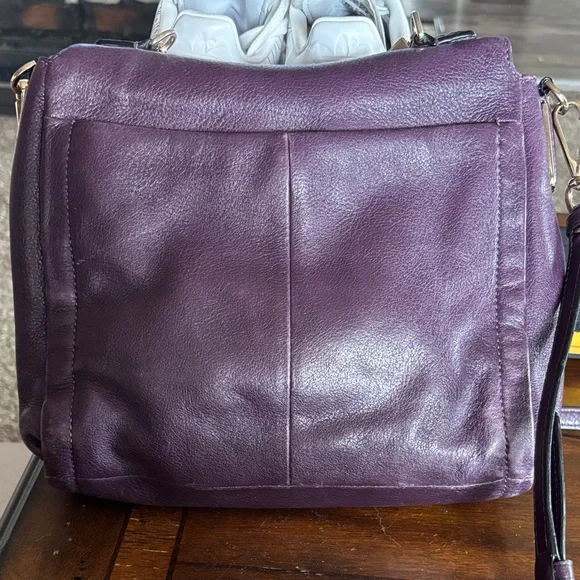 Coach Purple Leather Shoulder Bag with wallet - Picture 4 of 8